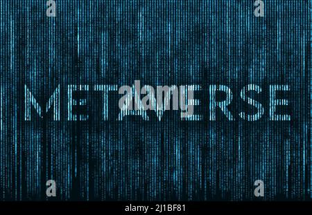 Metaverse - matrix desgin letters Stock Photo