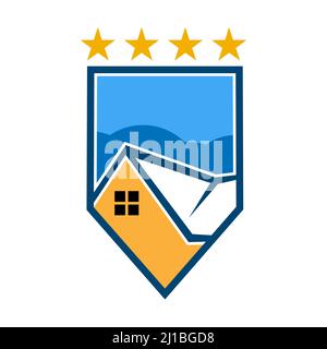 Home protection logo vector. Vector Illustration on white background. Stock Vector