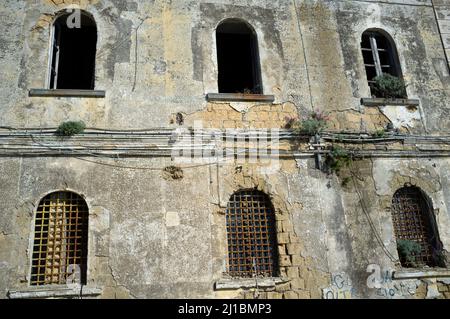 The old prison on the Italian island of Procida Stock Photo