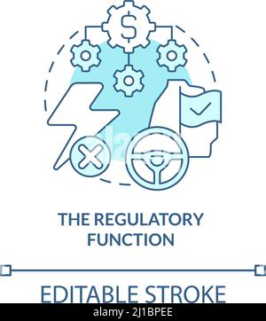 Regulatory function turquoise concept icon Stock Vector