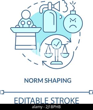 Norm shaping turquoise concept icon Stock Vector