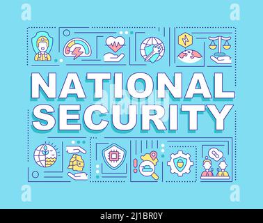 National security word concepts blue banner Stock Vector