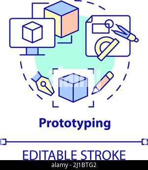 Prototyping concept icon Stock Vector