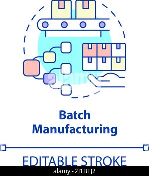 Batch production icon outline vector. Glass factory. Industry process ...