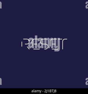 Reset vector logo, line letters design Stock Vector Image & Art - Alamy