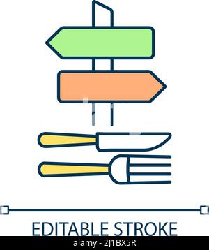 Choosing diet RGB color icon Stock Vector