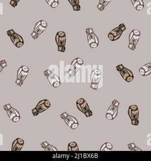 Boxing gloves seamless pattern. Vintage sport inventory background. Repeated texture in hand drawn style for fabric, wrapping paper, wallpaper, tissue Stock Vector