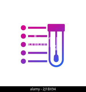 saliva test or nasal swab icon on white Stock Vector