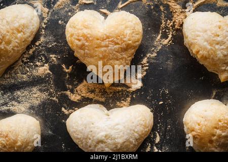 Baking Background Frame Preparation For Valentines Day Baking Ingredients  And Kitchen Items For Baking Kitchen Utensils Flour Eggs Sugar High-Res  Stock Photo - Getty Images