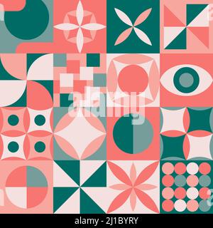 Abstract geometric shapes seamless pattern Stock Vector