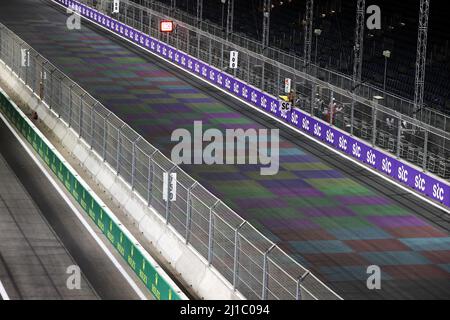 Circuit atmosphere. Saudi Arabian Grand Prix, Thursday 24th March 2022. Jeddah, Saudi Arabia. Stock Photo