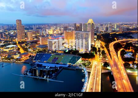 Singapore. Cityscape at sunset Stock Photo