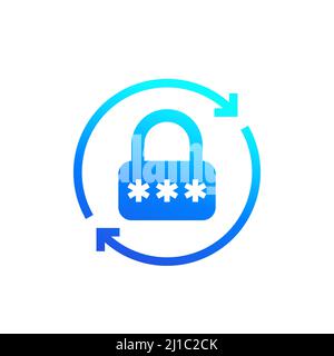 password reset icon for apps, vector Stock Vector