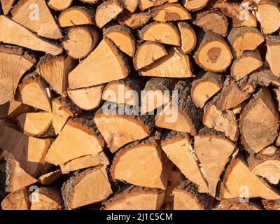 texture pattern background of firewood Stock Photo