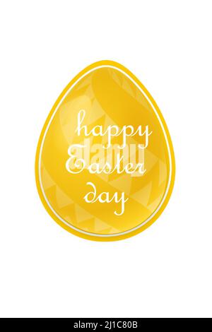 Golden egg - happy Easter Day Stock Photo