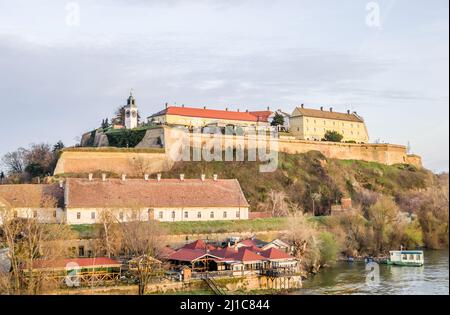 Access to the upper part of the Petrovaradin fortress. Stock Photo