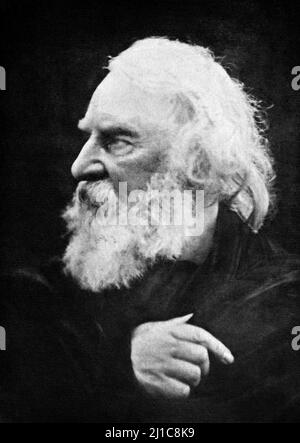 Henry Wadsworth Longfellow (1807–1882), portrait by Julia Margaret Cameron (1815-1879), 1868 Stock Photo