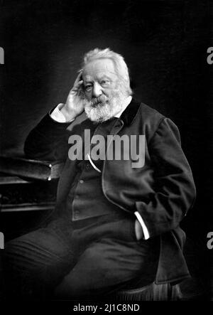 Victor Hugo. Portrait of the French poet, novelist and dramatist, Victor Marie Hugo (1802-1885) by Nadar, 1884 Stock Photo
