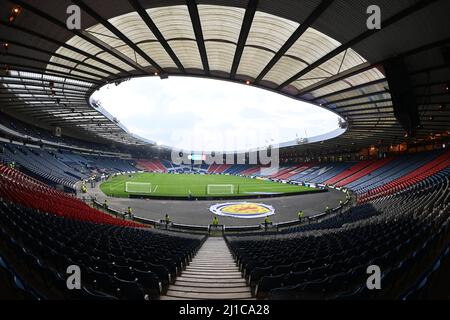 Hampden Park, Glasgow.Scotland UK. Thursday, 24 March 22. International Friendly Scotland v Poland. Credit: eric mccowat/Alamy Live News Stock Photo