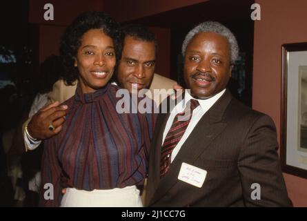 **FILE PHOTO** Scoey Mitchell Has Passed Away. Ketty Lester, Scoey Mitchell and Art Evans Circa 1980's Credit: Ralph Dominguez/MediaPunch Stock Photo