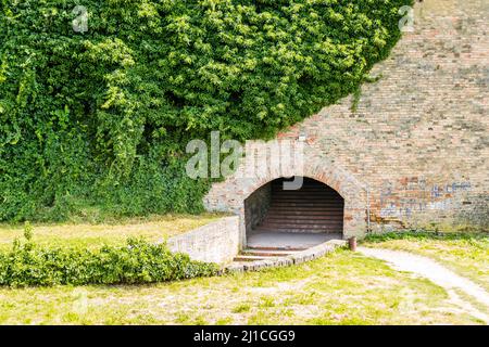 Access to the upper part of the Petrovaradin fortress. Stock Photo