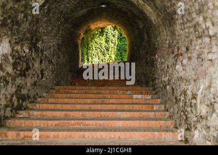 Access to the upper part of the Petrovaradin fortress. Stock Photo