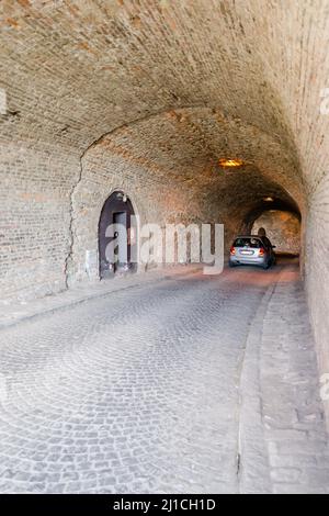 Access to the upper part of the Petrovaradin fortress. Stock Photo