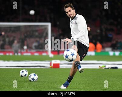 LONDON, ENGLAND - MARCH 7, 2017: Mats Hummels of Bayern pictured prior to the second leg of the UEFA Champions League Round of 16 game between Arsenal FC and Bayern Munchen at Emirates Stadium. Copyright: Cosmin Iftode/Picstaff Stock Photo