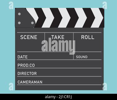 movie clapper board vector illustration Stock Vector