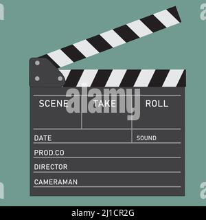 movie clapper board vector illustration Stock Vector