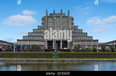 Brussels, Belgium - March 24, 2022: Brussels World Expo hall Stock Photo