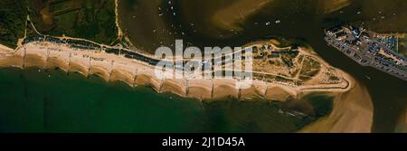 An aerial view of Hengistbury Head in Bournemouth, England Stock Photo