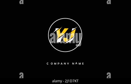 YJ or jy alphabets Letters Logo Monogram Stock Vector