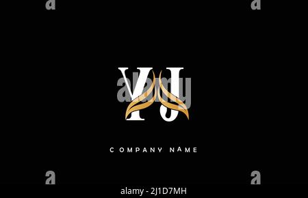 YJ or jy alphabets Letters Logo Monogram Stock Vector