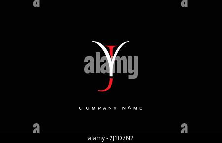 YJ or jy alphabets Letters Logo Monogram Stock Vector
