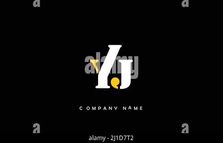 YJ or jy alphabets Letters Logo Monogram Stock Vector