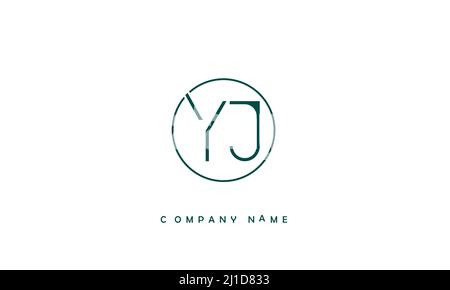 YJ or jy alphabets Letters Logo Monogram Stock Vector