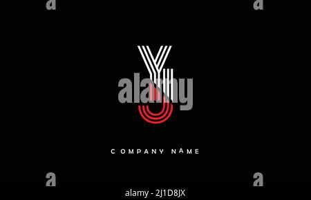 YJ or jy alphabets Letters Logo Monogram Stock Vector
