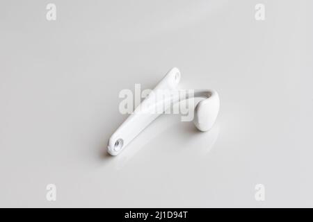 White wall hook on isolated white background Stock Photo