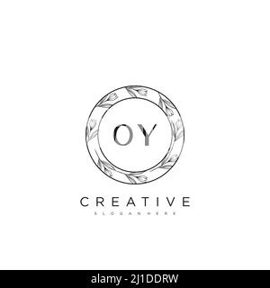 OY Initial Letter Flower Logo Template Vector premium vector Stock Vector