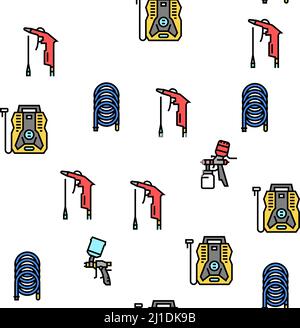 Air Compressor Tool Vector Seamless Pattern Stock Vector Image & Art ...