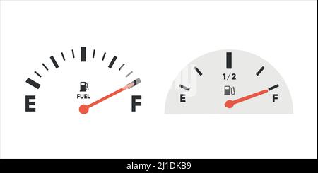Fuel full gauge icon. Gasoline indicator. Fuel indicator. Vector Stock Vector