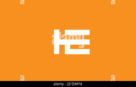 Alphabet letters Initials Monogram logo HE, EH, H and E Stock Vector
