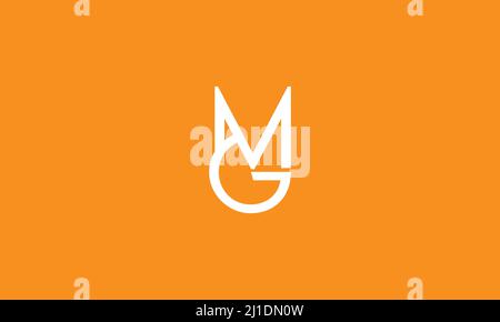 Alphabet letters Initials Monogram logo MG, GM, M and G Stock Vector