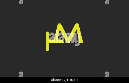 Alphabet letters Initials Monogram logo HM, MH, H and M Stock Vector