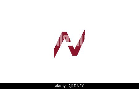 Alphabet letters Initials Monogram logo NV,VN, N and V Stock Vector
