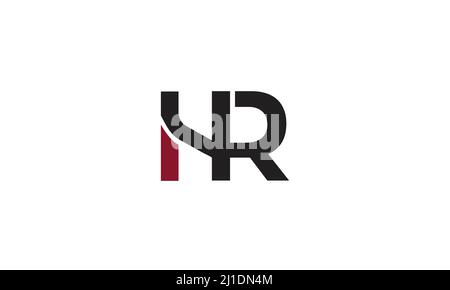 Alphabet letters Initials Monogram logo HR, RH, R and H Stock Vector