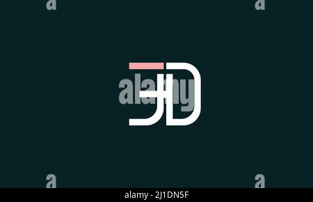 Alphabet letters Initials Monogram logo JD, DJ, J and D Stock Vector