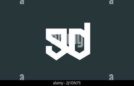 Alphabet letters Initials Monogram logo SD, DS, S and D Stock Vector