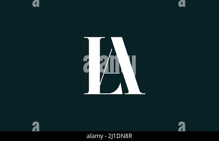 Alphabet letters Initials Monogram logo AL, LA, L and A Stock Vector